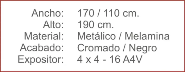 EXPOSITOR Estantes para A4V - Imagen 2