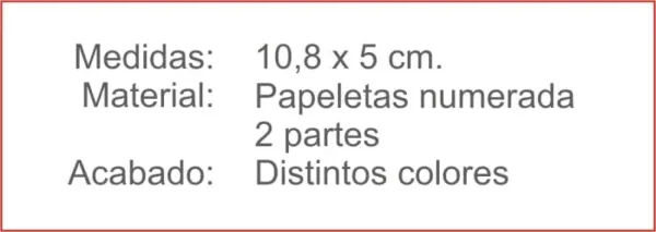 PAPELETA numerada - Imagen 2