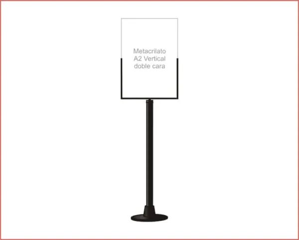 Poste INDICADOR A2 Vertical Negro