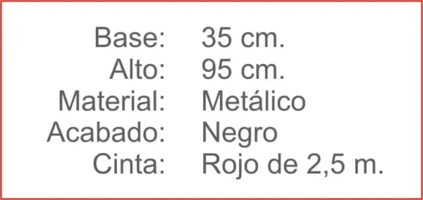 POSTE Separador Catenaria Negro cinta extensible 250 Rojo - Imagen 2