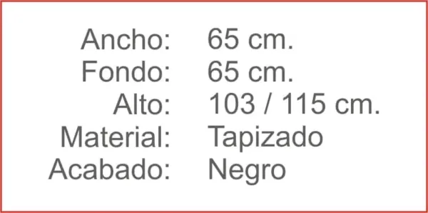 SILLA Giratoria Negro - Imagen 2