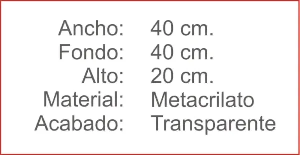 URNA redonda Metacrilato - Imagen 2