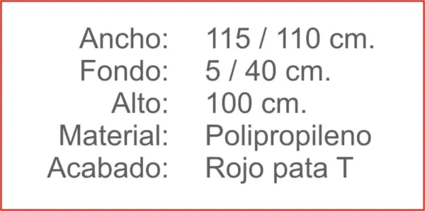 VALLA Polipropileno Rojo - Imagen 2